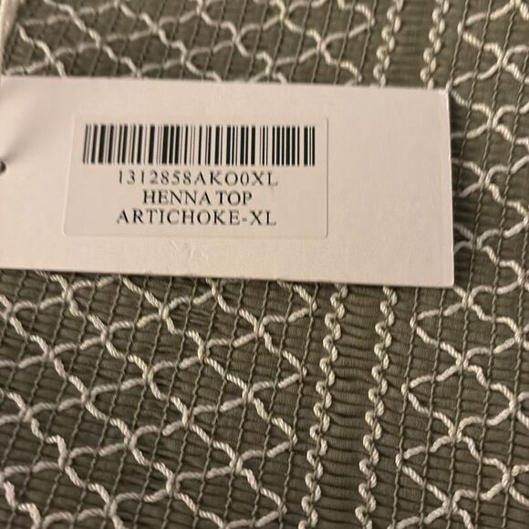 Reformation Henna Top  Color: Artichoke - XL - Picture 5 of 5